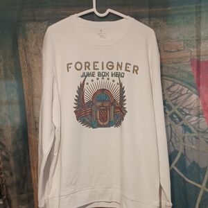 Foreigner Juke Box Hero White Sweatshirt
